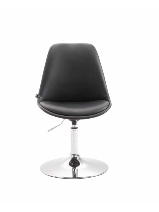 Juego de 4 sillas de comedor Maverick C polipiel, negro