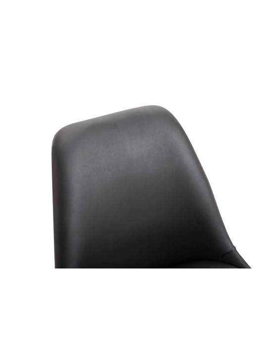 Juego de 4 sillas de comedor Maverick C polipiel, negro