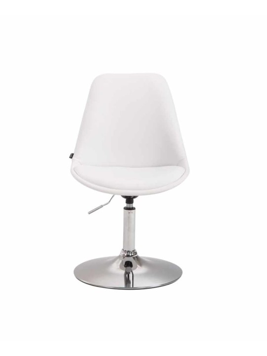 Juego de 4 sillas de comedor Maverick C polipiel, blanco