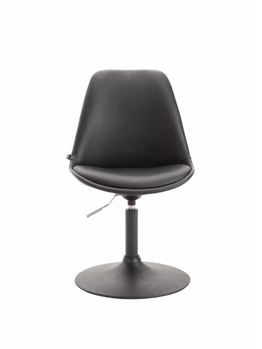 Juego de 4 sillas de comedor Maverick B polipiel, negro