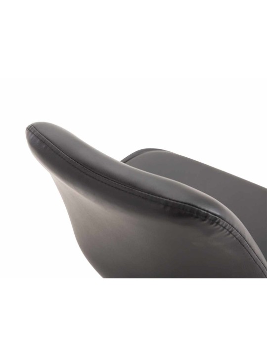 Juego de 4 sillas de comedor Maverick B polipiel, negro