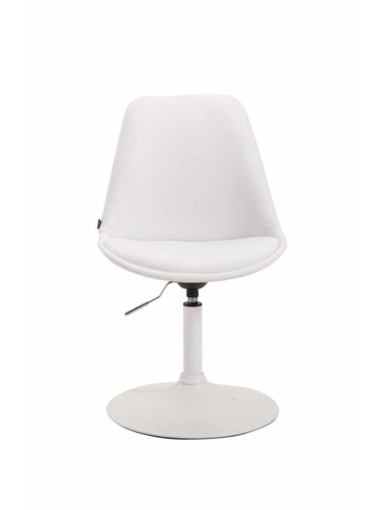 Juego de 4 sillas de comedor Maverick W polipiel, blanco