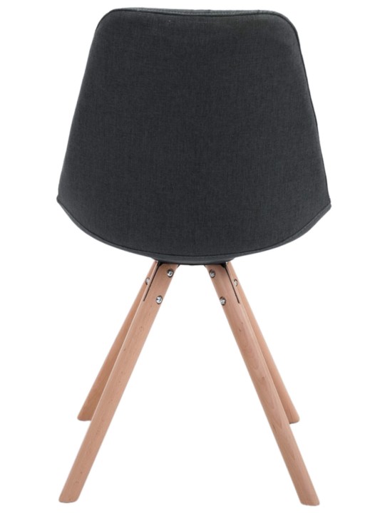 Conjunto de 4 Sillas Toulouse Tela Natura Redondas, gris oscuro