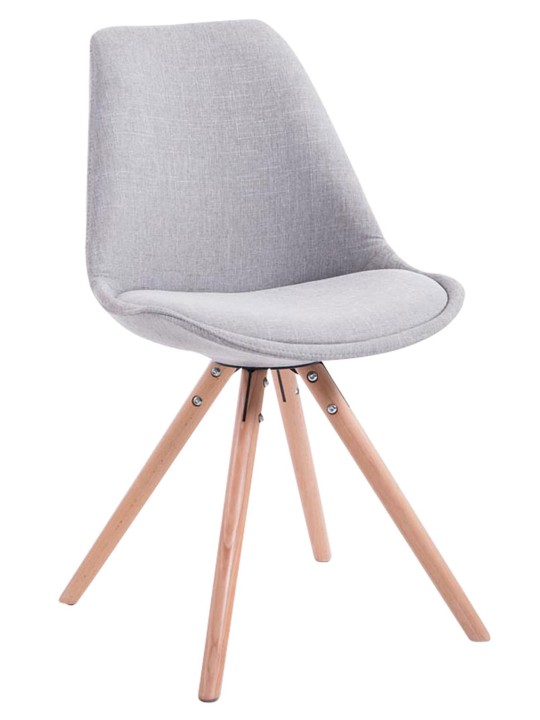 Conjunto de 4 Sillas Toulouse Tela Natura Redondas, gris