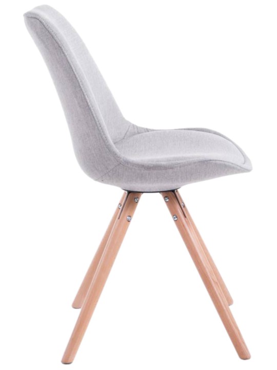 Conjunto de 4 Sillas Toulouse Tela Natura Redondas, gris