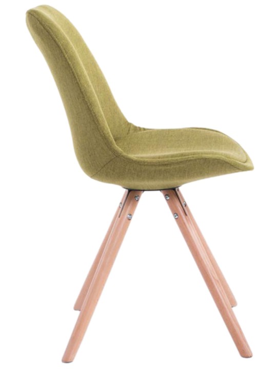 Conjunto de 4 Sillas Toulouse Tela Natura Redondas, verde