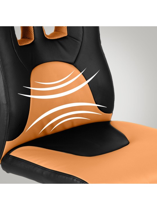 Diversión en silla de oficina para niños, negro/naranja