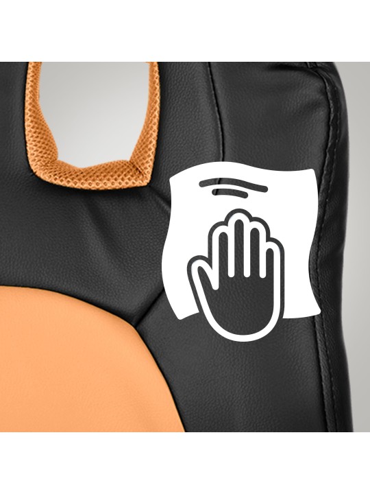 Diversión en silla de oficina para niños, negro/naranja