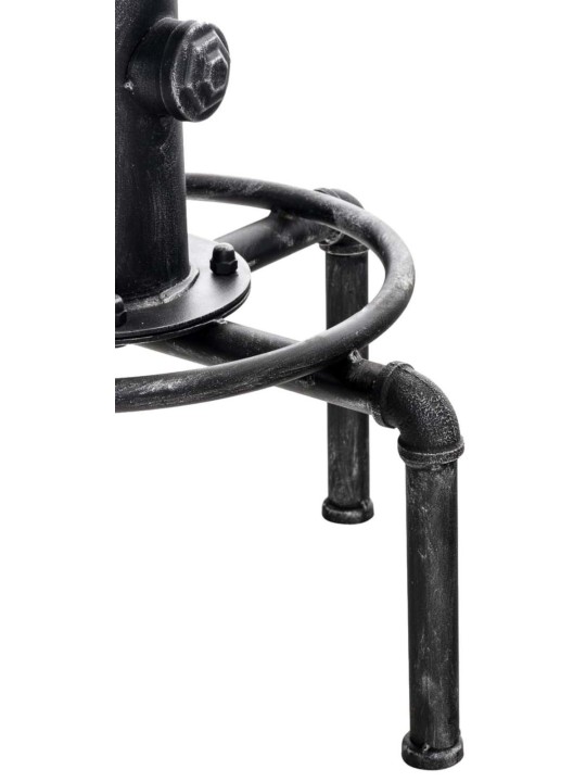 Juego de 2 taburetes de bar Lumos, madera, plata antigua