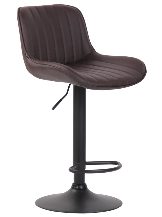 Juego de 2 taburetes de bar Lentini de piel sintética, marrón Juego de 2 taburetes de bar Lentini de piel sintética, marrón