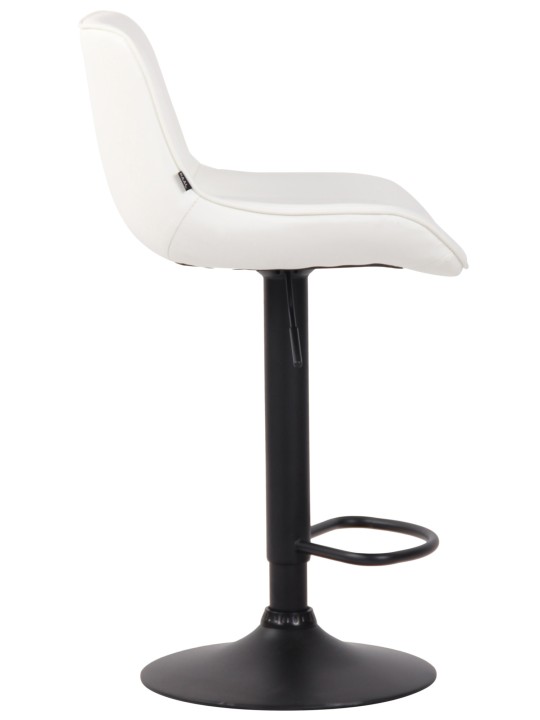 Juego de 2 taburetes de bar Lentini de piel sintética, blanco