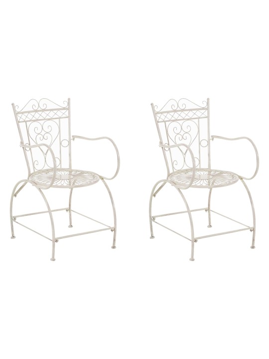 Conjunto de 2 sillas Sheela, crema antiguo Conjunto de 2 sillas Sheela, crema antiguo