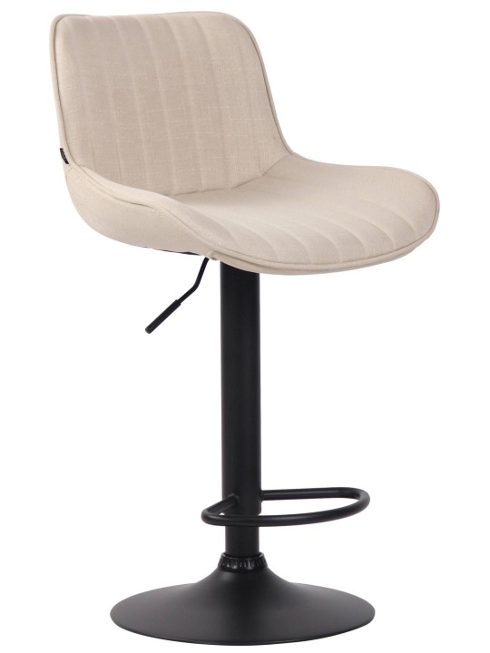 Juego de 2 taburetes de bar tela Lentini, crema