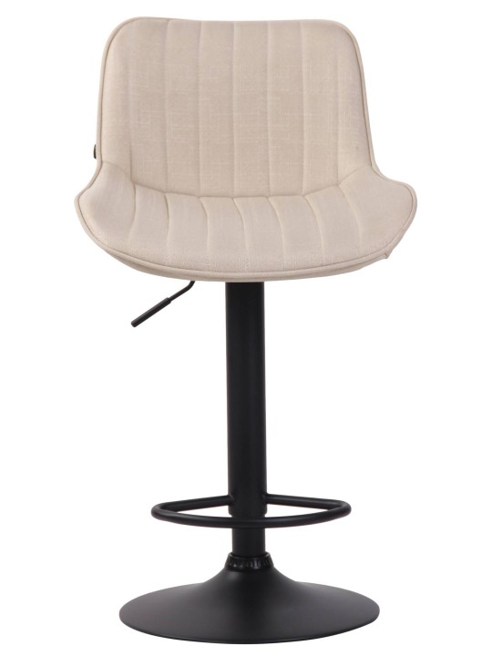 Juego de 2 taburetes de bar tela Lentini, crema