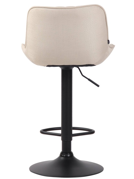 Juego de 2 taburetes de bar tela Lentini, crema