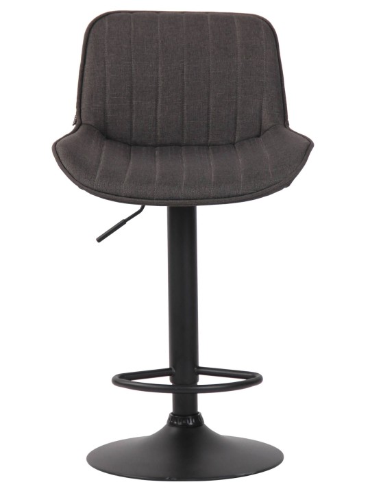 Juego de 2 taburetes de bar tela Lentini, gris oscuro Juego de 2 taburetes de bar tela Lentini, gris oscuro