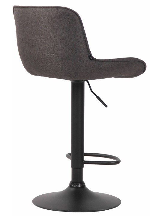 Juego de 2 taburetes de bar tela Lentini, gris oscuro Juego de 2 taburetes de bar tela Lentini, gris oscuro