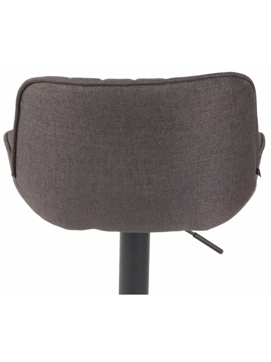 Juego de 2 taburetes de bar tela Lentini, gris oscuro Juego de 2 taburetes de bar tela Lentini, gris oscuro