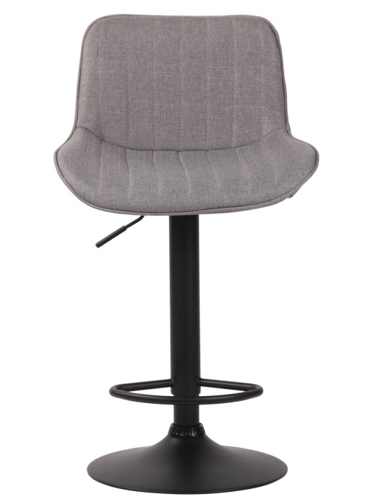 Juego de 2 taburetes de bar tela Lentini, gris