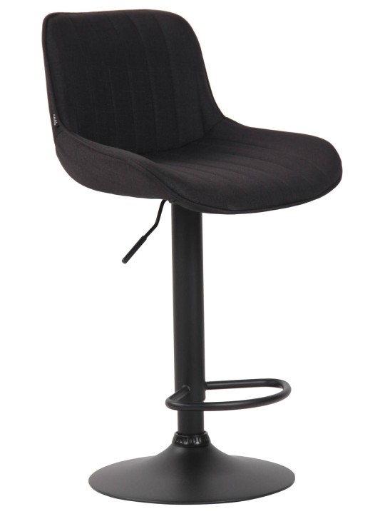 Juego de 2 taburetes de bar tela Lentini, negro