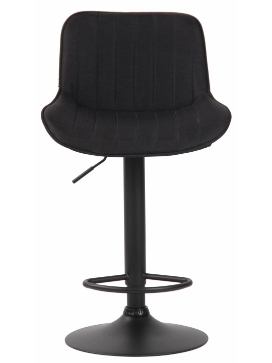 Juego de 2 taburetes de bar tela Lentini, negro