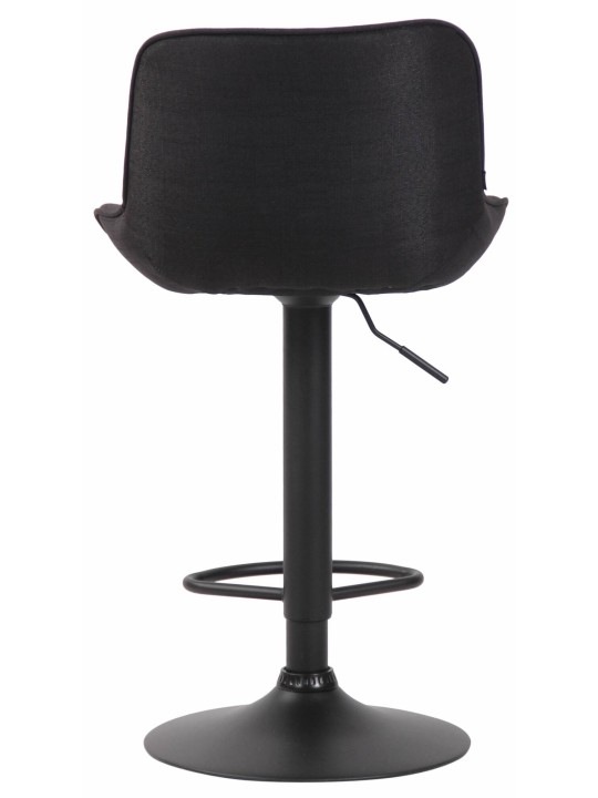 Juego de 2 taburetes de bar tela Lentini, negro