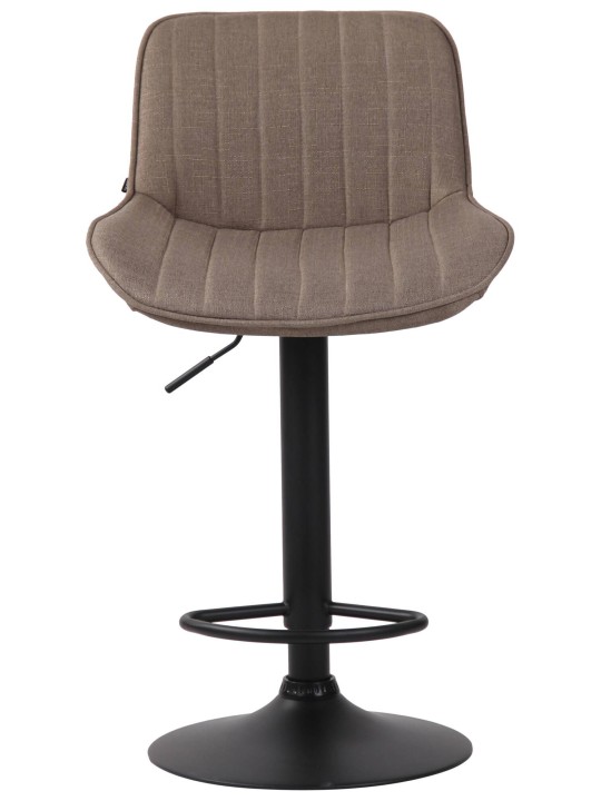 Juego de 2 taburetes de bar tela Lentini, taupe
