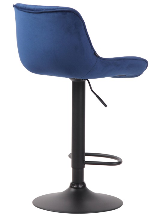 Juego de 2 taburetes de bar Lentini terciopelo, azul Juego de 2 taburetes de bar Lentini terciopelo, azul