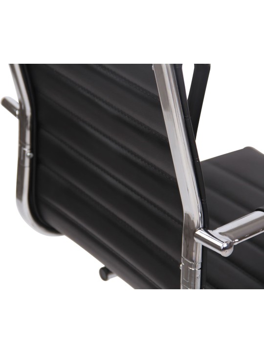 Juego de 2 sillas de visita Balve de piel sintética, negro