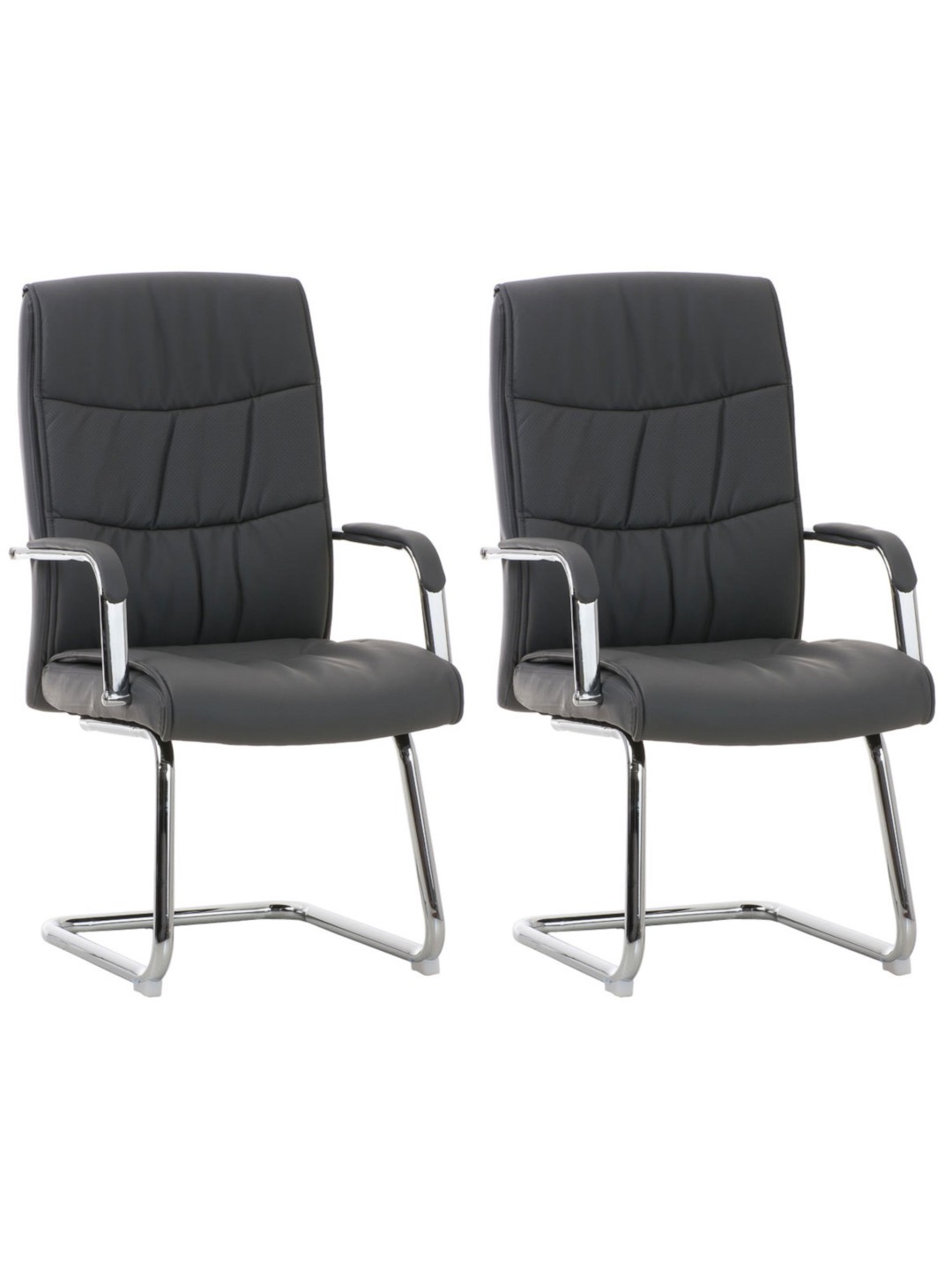 Conjunto de 2 sillas Caro, gris