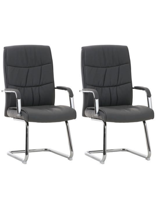 Conjunto de 2 sillas Caro, gris Conjunto de 2 sillas Caro, gris