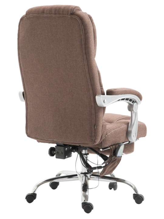 Silla de oficina Pacific tela con función masaje, marrón