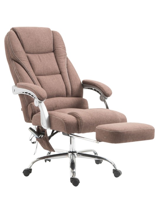 Silla de oficina Pacific tela con función masaje, marrón