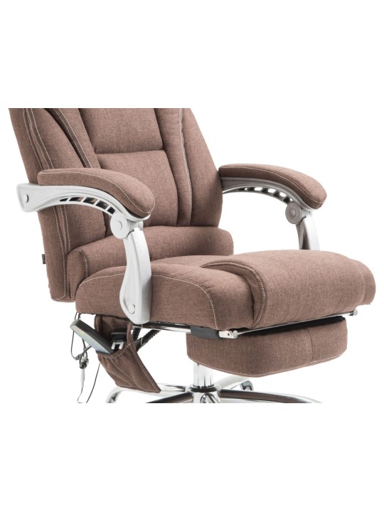Silla de oficina Pacific tela con función masaje, marrón