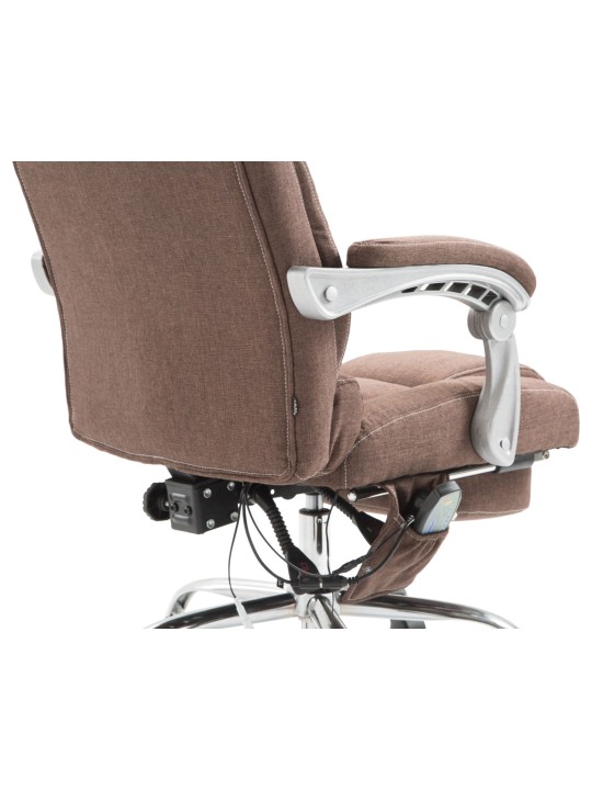 Silla de oficina Pacific tela con función masaje, marrón