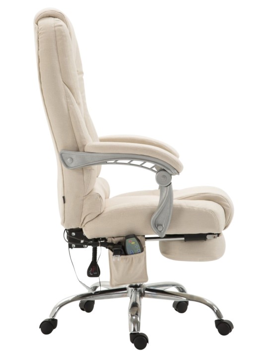 Silla de oficina Pacific tela con función masaje, crema