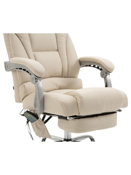 Silla de oficina Pacific tela con función masaje, crema