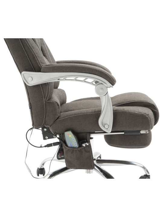 Silla de oficina Pacific tela con función masaje, gris oscuro