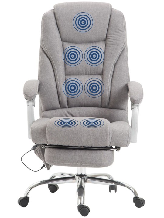 Silla de oficina Pacific tela con función masaje, gris