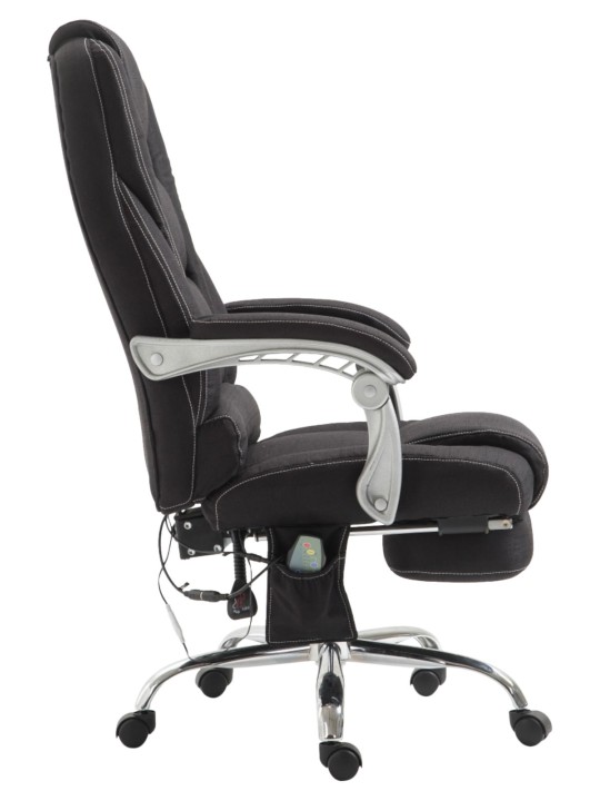 Silla de oficina Pacific tela con función masaje, negro