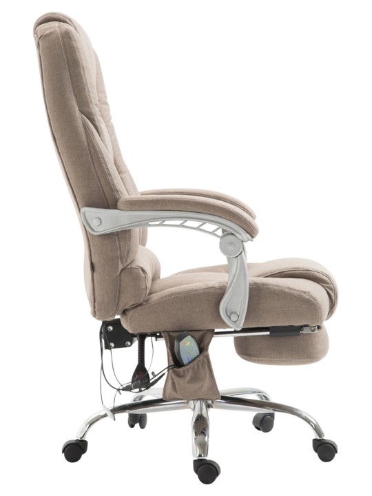 Silla de oficina Pacific tela con función masaje, taupe