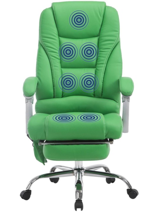 Silla de oficina Pacific con función de masaje, verde