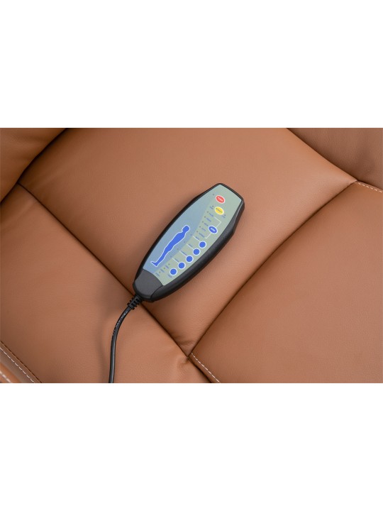 Silla de oficina Pacific con función de masaje, marrón claro