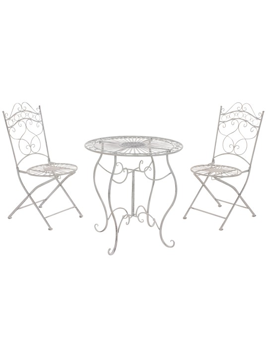 Grupo de asientos Indra, blanco antiguo Grupo de asientos Indra, blanco antiguo