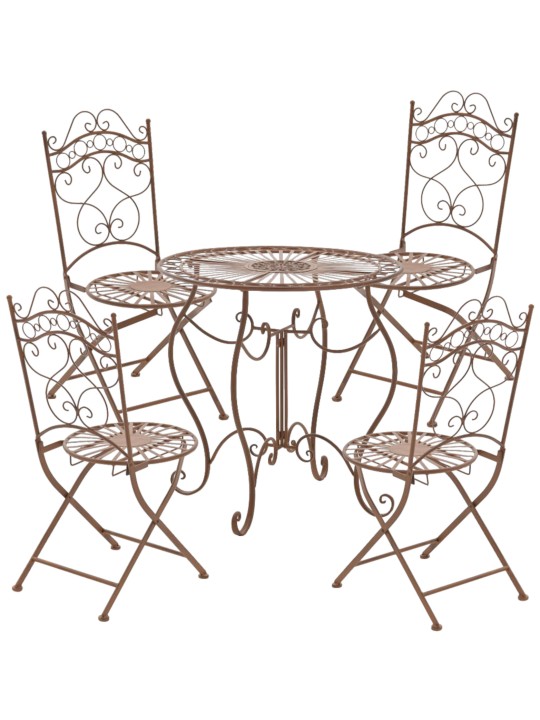 Conjunto de 2 sillas Indra, marrón antiguo Conjunto de 2 sillas Indra, marrón antiguo