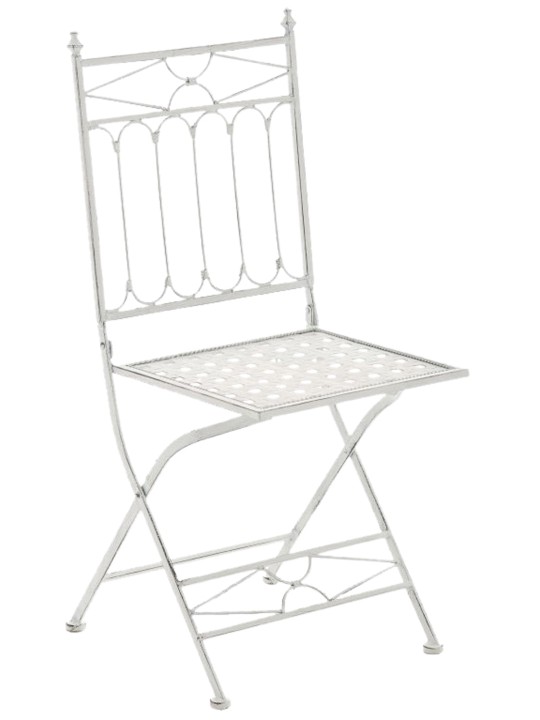 Conjunto de 2 sillas plegables Asina, blanco antiguo Conjunto de 2 sillas plegables Asina, blanco antiguo