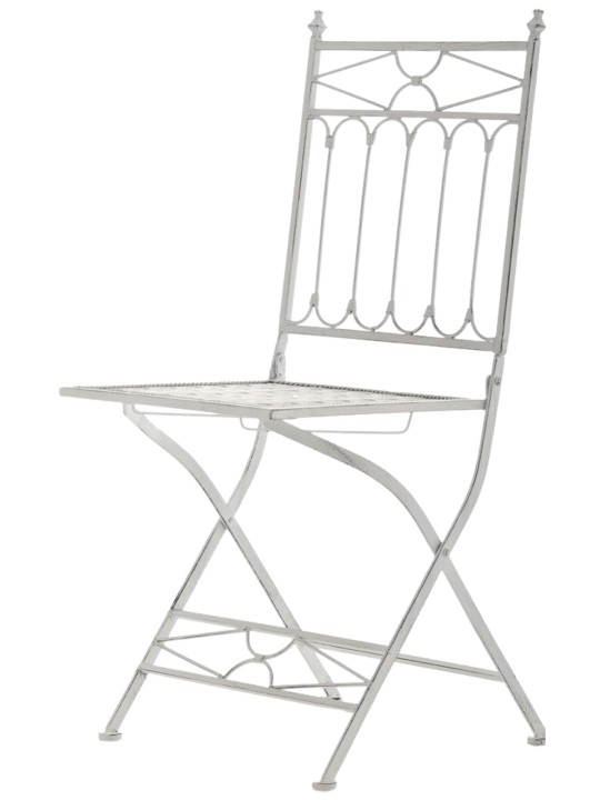 Conjunto de 2 sillas plegables Asina, blanco antiguo Conjunto de 2 sillas plegables Asina, blanco antiguo