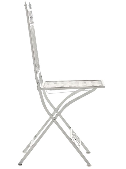 Conjunto de 2 sillas plegables Asina, blanco antiguo Conjunto de 2 sillas plegables Asina, blanco antiguo