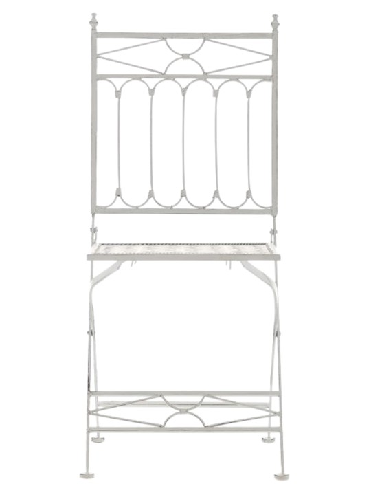 Conjunto de 2 sillas plegables Asina, blanco antiguo Conjunto de 2 sillas plegables Asina, blanco antiguo