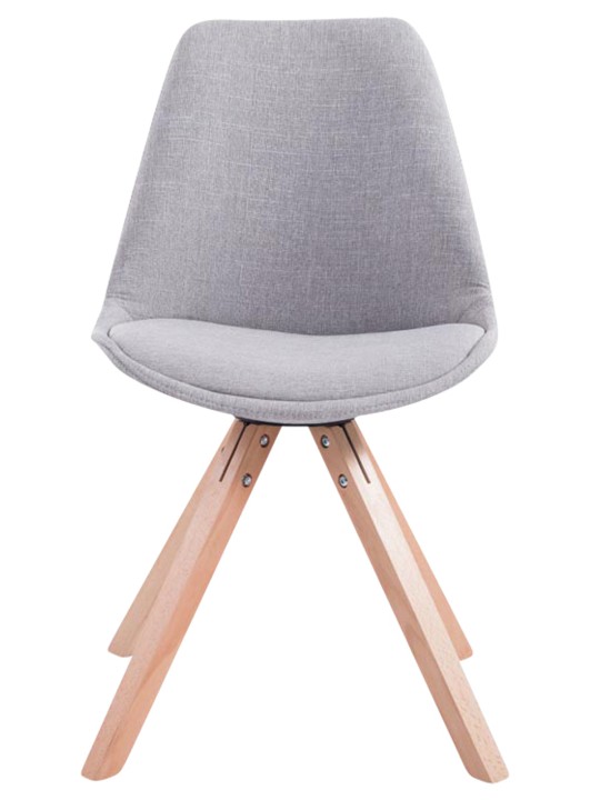 Juego de 4 sillas de visita tela Toulouse Square Natura, gris